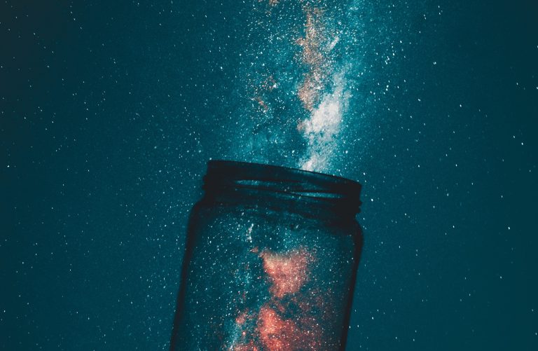 Sparkle in a jar being released